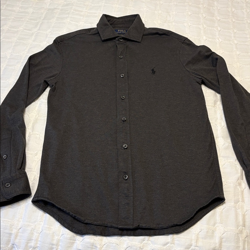 Polo by Ralph Lauren Charcoal Button Down Shirt - Picture 2 of 6